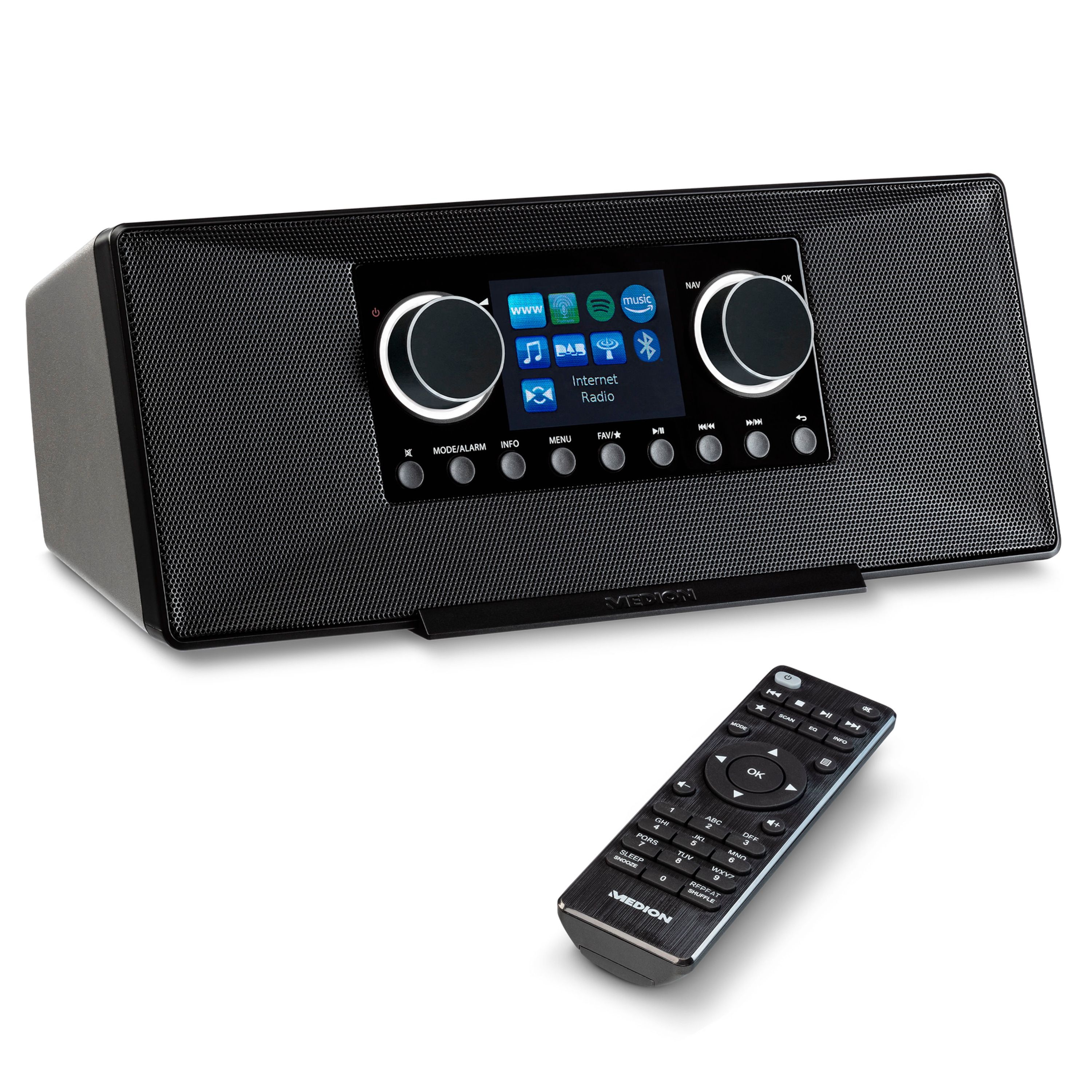 MEDION P85333 - Internet Radio - DAB+ - FM - Bluetooth - Wi-Fi - Black
