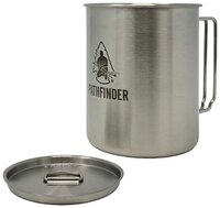 Pathfinder Stainless Steel Cup with Lid - 750ml - Silver