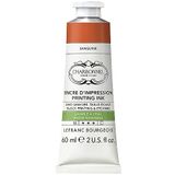 Lefranc Bourgeois 301500 Charbonnel, koperdrukverf, waterafwasbaar, met uitstekende lichtbestendigheid, veganistisch, 100% oplosmiddelvrij, tube van 60 ml