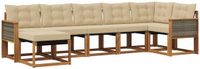 vidaXL - Acacia Hout Loungeset - Hoek Loungeset - 7-zits - Natuurlijk en Beige