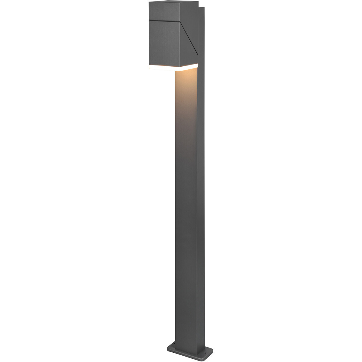 BES LED LED Tuinverlichting - Staande Buitenlamp - Trion Avirma - 7W - Warm Wit 3000K - Rechthoek - Mat Zwart - Aluminium - 100cm