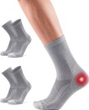 DANISH ENDURANCE Steunsokken voor Hielspoor - Plantaire Fasciitis - Sokken voor Neuropathie - 2 pack - 43-47
