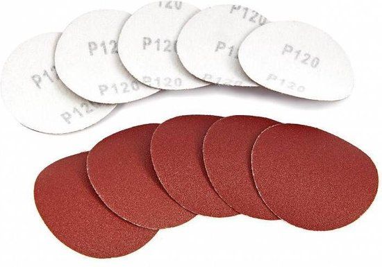 HBM machines HBM 10-delige set 75 mm Velcro schuurschijfjes, schuurpads K150