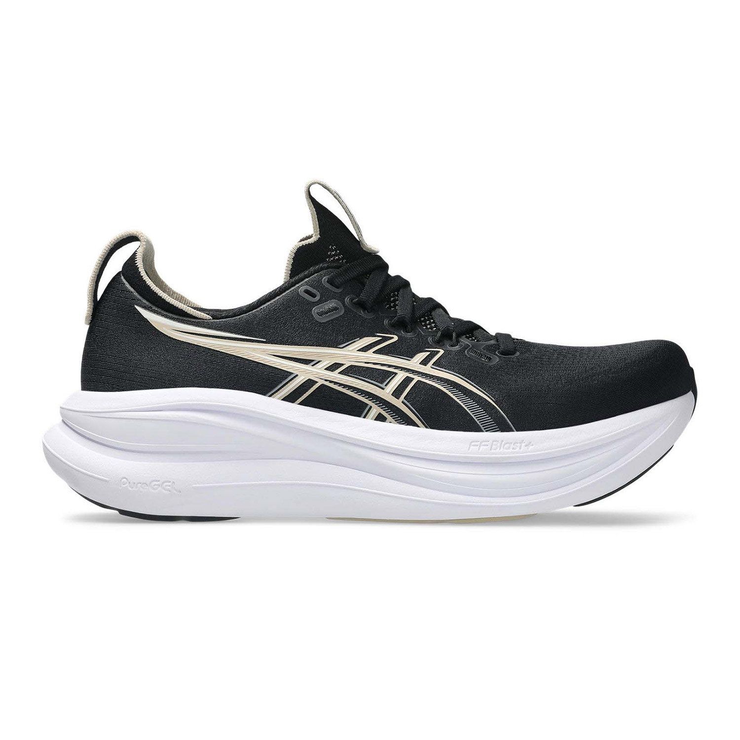 ASICS GEL-NIMBUS 28 Neutrale schoen Dames - zwart, crème, Maat 42,5