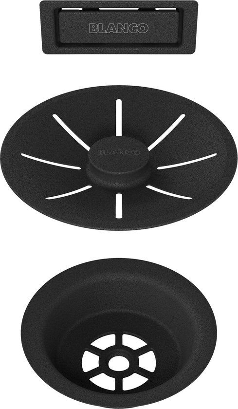 Blanco Afvoerzeef C-overflow BlackEdition mat zwart