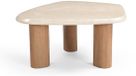 Starfurn Table basse Nuvé - Bois organique/marbre - 84x75x35cm