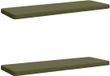vidaXL - 2-delig - Coussin de banquette - VUGHT - 2 - pièce - 100% - Polyester - Olive