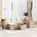 Maison Exclusive - Ensemble de meubles de jardin 7 pièces avec canapé et coussins, beige, en polyrotin