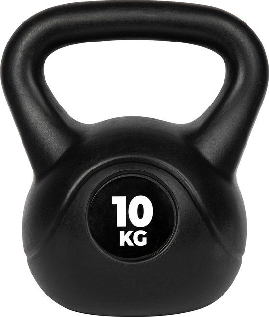 VirtuFit PVC Kettlebell - 10 kg - Zwart