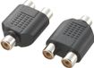 SpeaKa Professional SP-2873360 KR1248 Adaptateur audio Cinch Y [1x femelle Cinch - 2x mâle Cinch] Noir