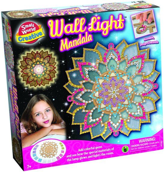 Merkloos Mandala-wandlamp - Creatieve DIY-kit - Gemaakt van hout