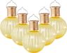 Merkloos Kaemingk B.V. 5x Buiten/tuin Led gele lampion solar verlichting 11 cm