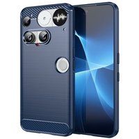 Nothing Phone (3) 5G Coque Housse Étui Silicone Gel Carbone + Verre Trempé - Bleu Foncé