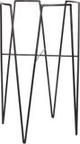 Mica Decorations Blom Plantenstandaard - L30 x B30 x H50 cm - Metaal - Zwart