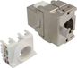 XtendLan Connecteur Keystone, RJ45, CAT6A, STP, argenté, 180 degrés, avec loquet arrière