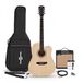 Gear4music Dreadnought Cutaway Elektro-akoestische Gitaar, Naturel, met 15W Akoestische Versterker & Accessoireset