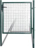 vidaXL Enkele Tuinpoort Gepoedercoat Staal Groen 100x150 cm