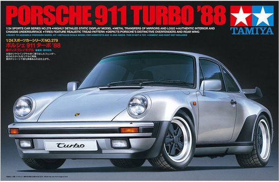 Tamiya Modelbouwpakket Auto - 24279 Porsche Turbo 1988 Roadversion Plastic - 1:24