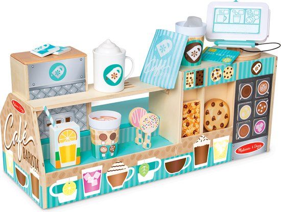 Melissa & Doug Houten koffiebar Café Barista (35-delig) - Houten speelgoed - 3+ jaar