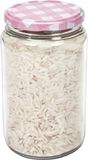 Hega Hogar Weckpot/voorraadpot Classico - 750 ml - kunststof - draaideksel - roze - D8 x H14 cm