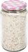 Hega Hogar Weckpot/voorraadpot Classico - 750 ml - kunststof - draaideksel - roze - D8 x H14 cm