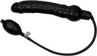 You2Toys Latex Opblaasbare Dildo met Schuimkern - 25 cm - Zwart