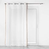 douceur d'intérieur, Gordijn met ogen, 140 x 240 cm, wit, gezandstraald met jute, Sarah