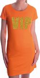 Bellatio Decorations VIP glitter goud tekst jurkje oranje dames M