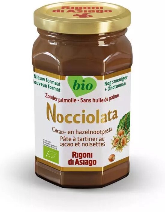 Nocciolata Cacao- en Hazelnootpasta Melkvrij 250 gr