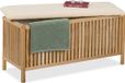 Merkloos Relaxdays Badkamer bankje - met wasmand - 100 l - hout