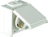 OPUS® AQUA geaarde contactdoos 1-voudige uitvoering met aanraakbeveiliging, 2 leidinginvoeringen*, kleur zuiver wit
