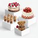 OEM Buffetverhogingen voor grote buffetten, taartstandaards voor bruiloften, witte acrylaat displaystandaards – geschikt voor catering, cupcakes en meer