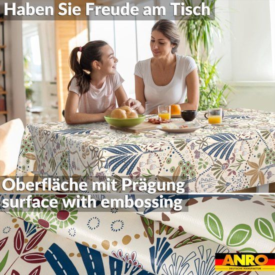 ANRO Tafelkleed Ethno Meerkleurig 240x140cm Rechte rand Afwasbaar Waterafstotend Binnen & Buiten