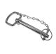 cyclingcolors Koppelingsas met ketting, pen en handgreep, inklapbaar, diameter 19 mm x lengte 137 mm