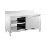 Royal Catering RVS werkkast - 150 x 70 x 85 cm - Opstand - 600 kg laadvermogen