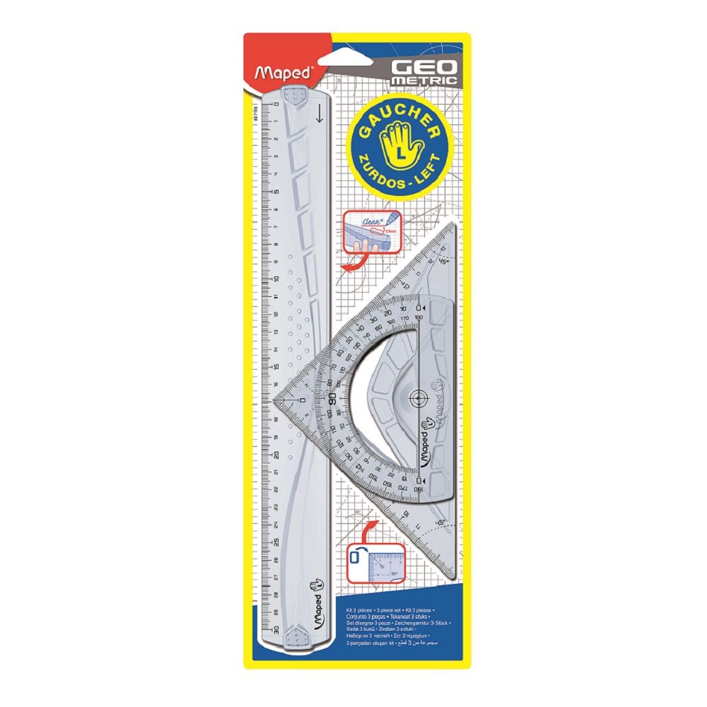 Maped M897118 - Liniaalsets - 2 stuks - Transparant