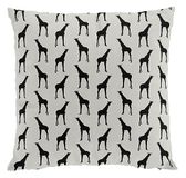 Arvidssons Textil Giraff zwarte kussensloop 47x47 cm