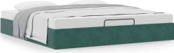 Maison Exclusive - Cadre de lit ottoman sans matelas vert foncé 200x200 cm velours