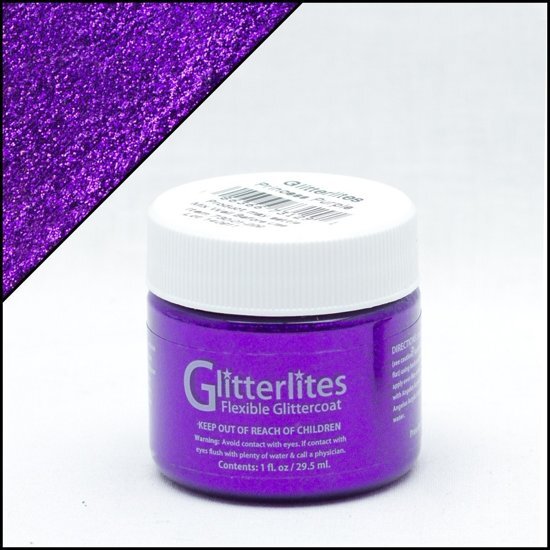 Angelus Glitterlites - Paars - 29 5 ml Glitter verf voor leer Princess Purple