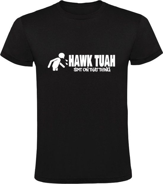 Sol's Hawk Tuah Spit on that thing Heren T-shirt - Zwart - 4XL - Mannen