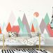 Ambiance Sticker Kinderstickers van Scandinavische bergen, Melanika, 100 x 150 cm