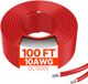 VEVOR 30,48m Zonnepaneelkabel Zonnepaneelverlengkabel 6mm²/10awg IP67 PV-Kabel Rood
