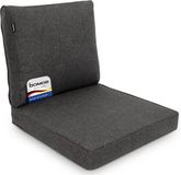 bomoe Set Loungekussen Buiten – Zitkussen 50x50 cm & Rugkussen 50x40 cm – Antraciet