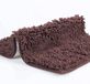 Bol Microfibre chenille tapis de bain - doux, confortable et super absorbant (60x40cm, marron)