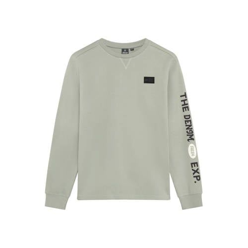 Indian Blue Jeans rechtvallende longsleeve met backprint - groen
