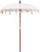vidaXL Balinese Stokparasol Hout Crème 190 x 190 x 260 cm