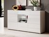 Buffet TOMASSON 3 portes 1 tiroir blanc/blanc brillant