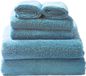 Glart 49M4B microvezel handdoeken, set van 6, blauw