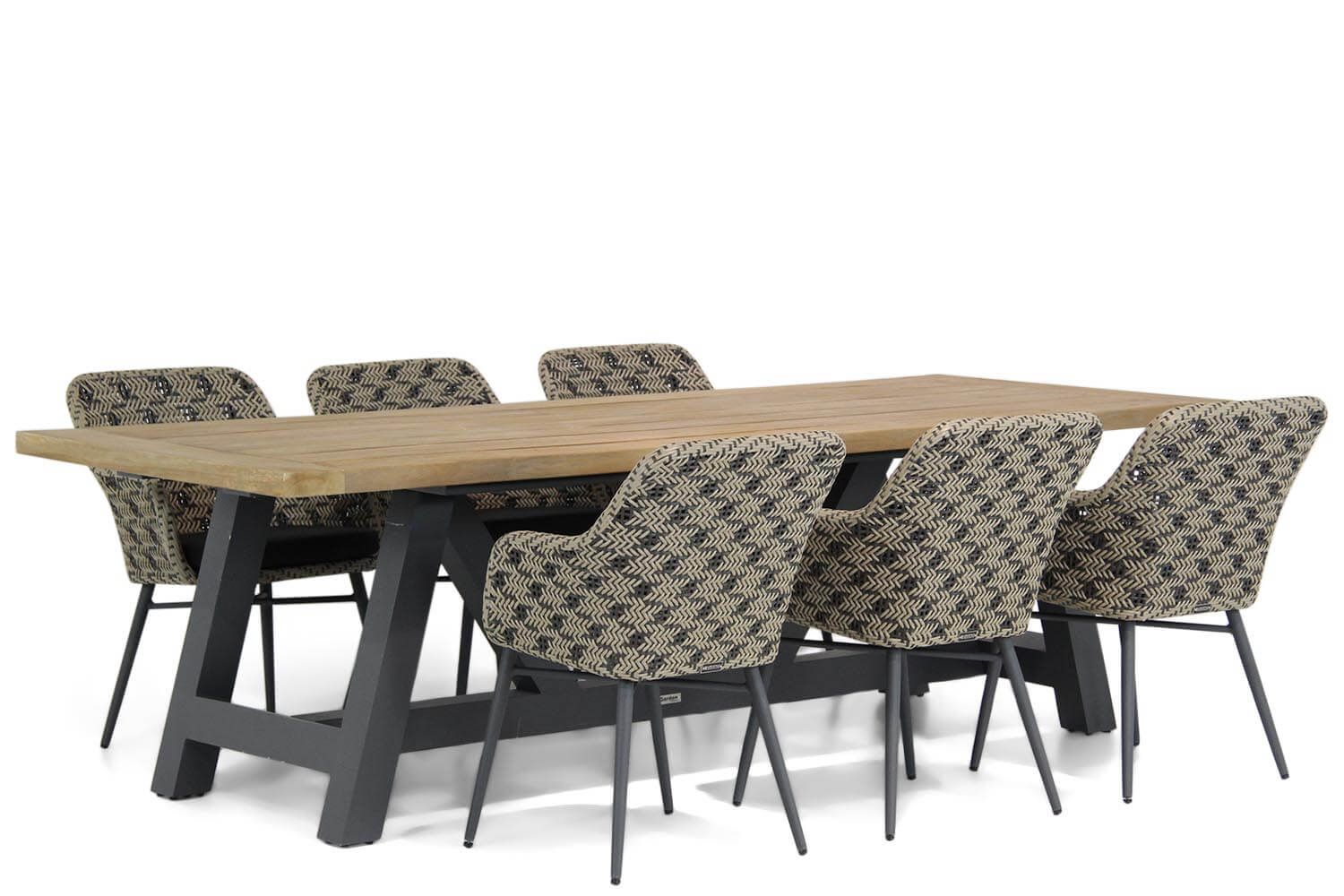 Lifestyle Garden Furniture Crossway/Trente 260 cm dining tuinset 7-delig