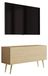 3xE living Meuble TV 100 cm, chêne huilé, pieds inclinés dorés